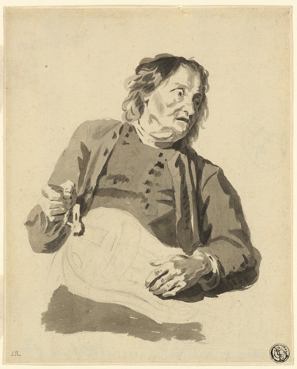 Organ Grinder av Jean Jacques de Boissieu