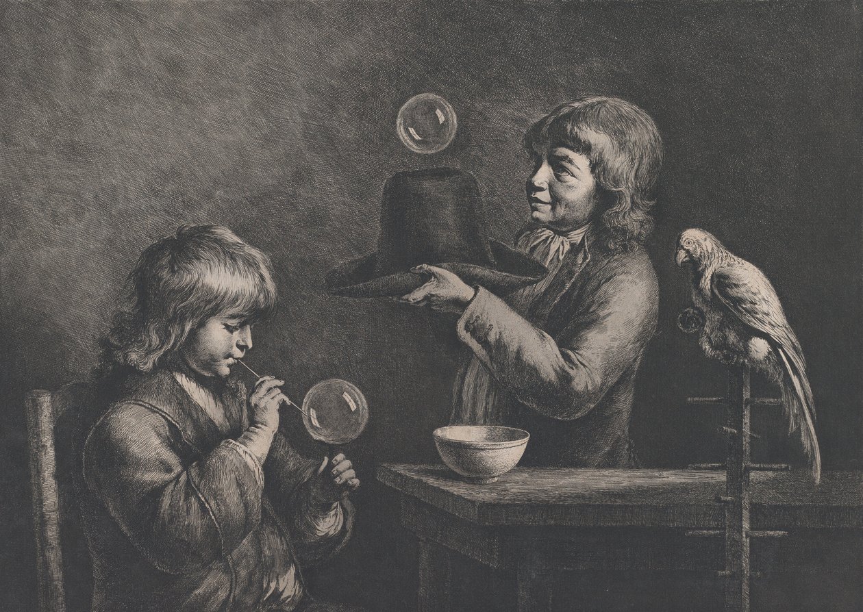 Såpbubblor, 1799. av Jean Jacques de Boissieu