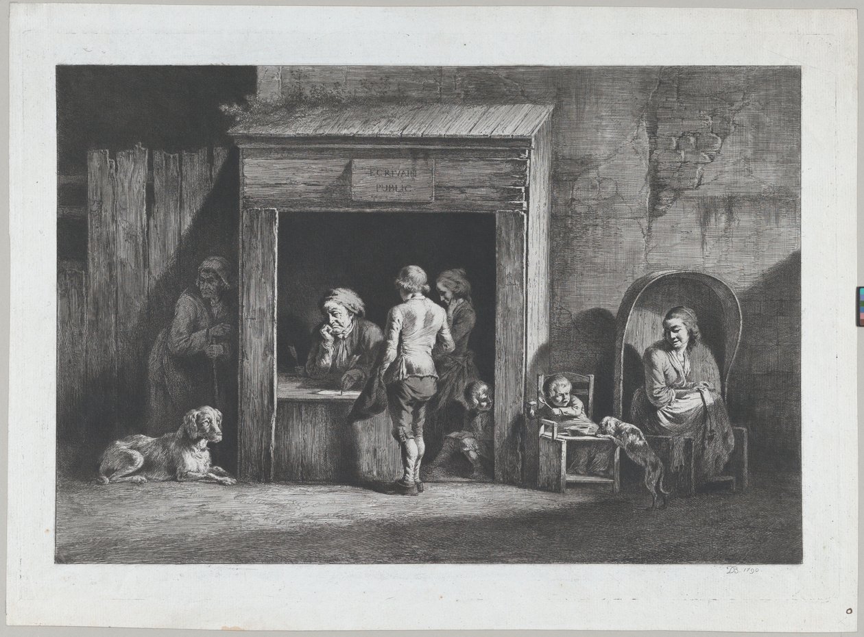 Den offentliga skribenten, 1790. av Jean Jacques de Boissieu