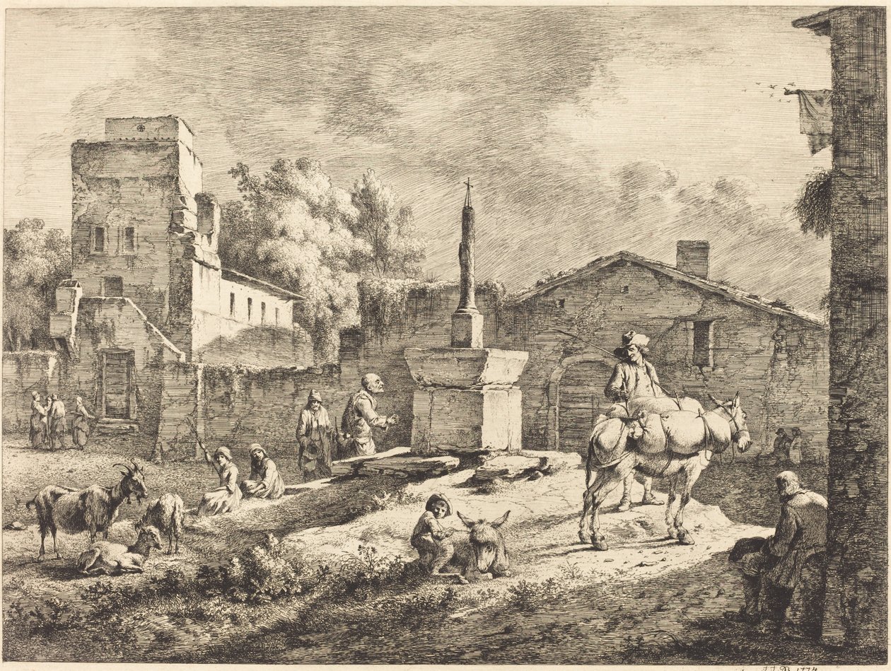 Utsikt över Saint-Andéol av Jean Jacques de Boissieu
