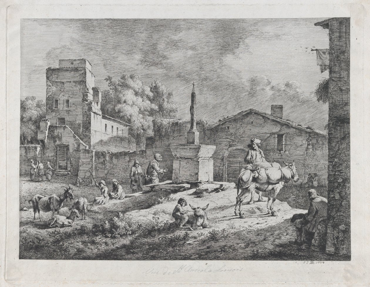 Utsikt över Saint-Andéol, 1774. av Jean Jacques de Boissieu