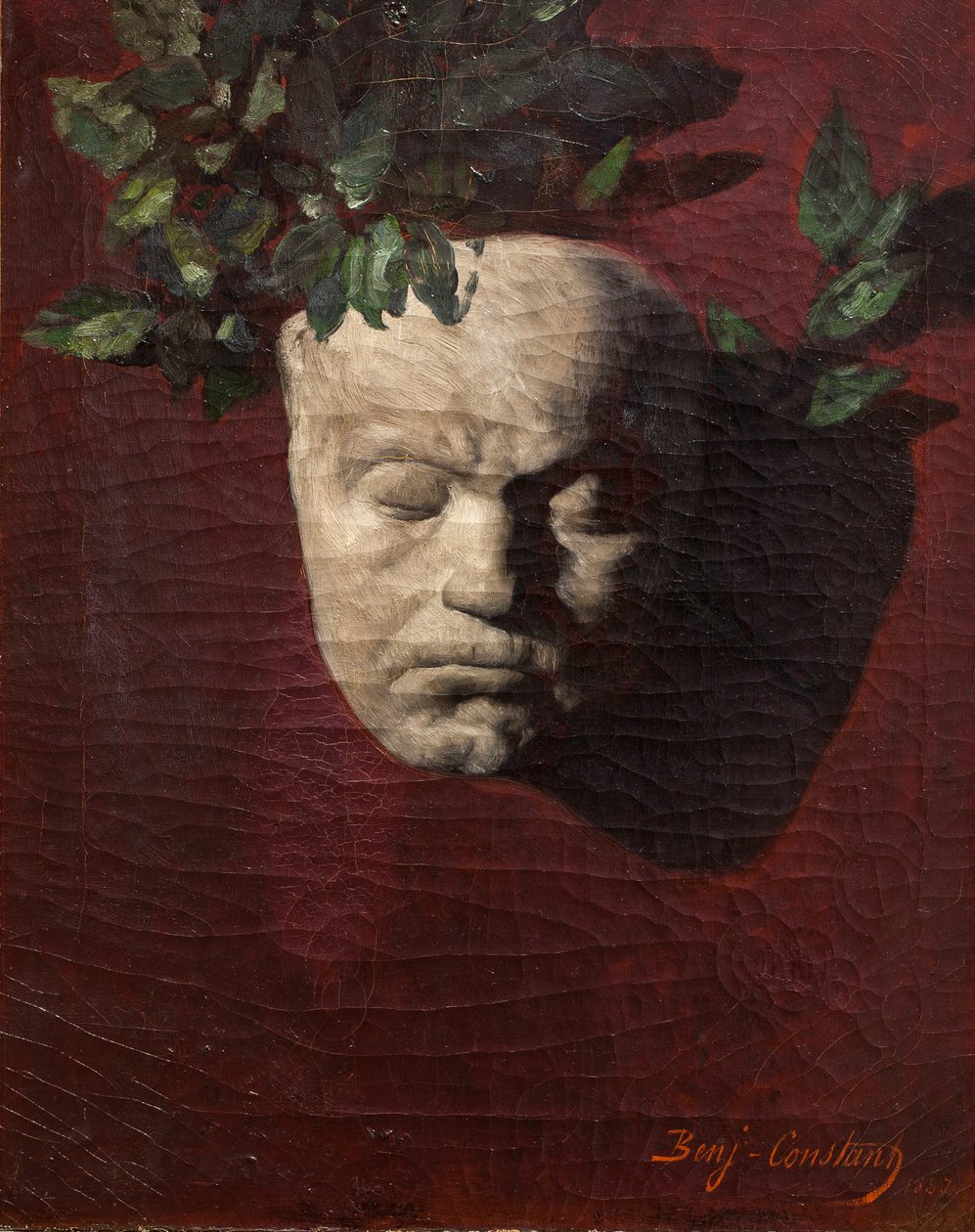 Beethovens dödsmask av Jean Joseph Benjamin Constant