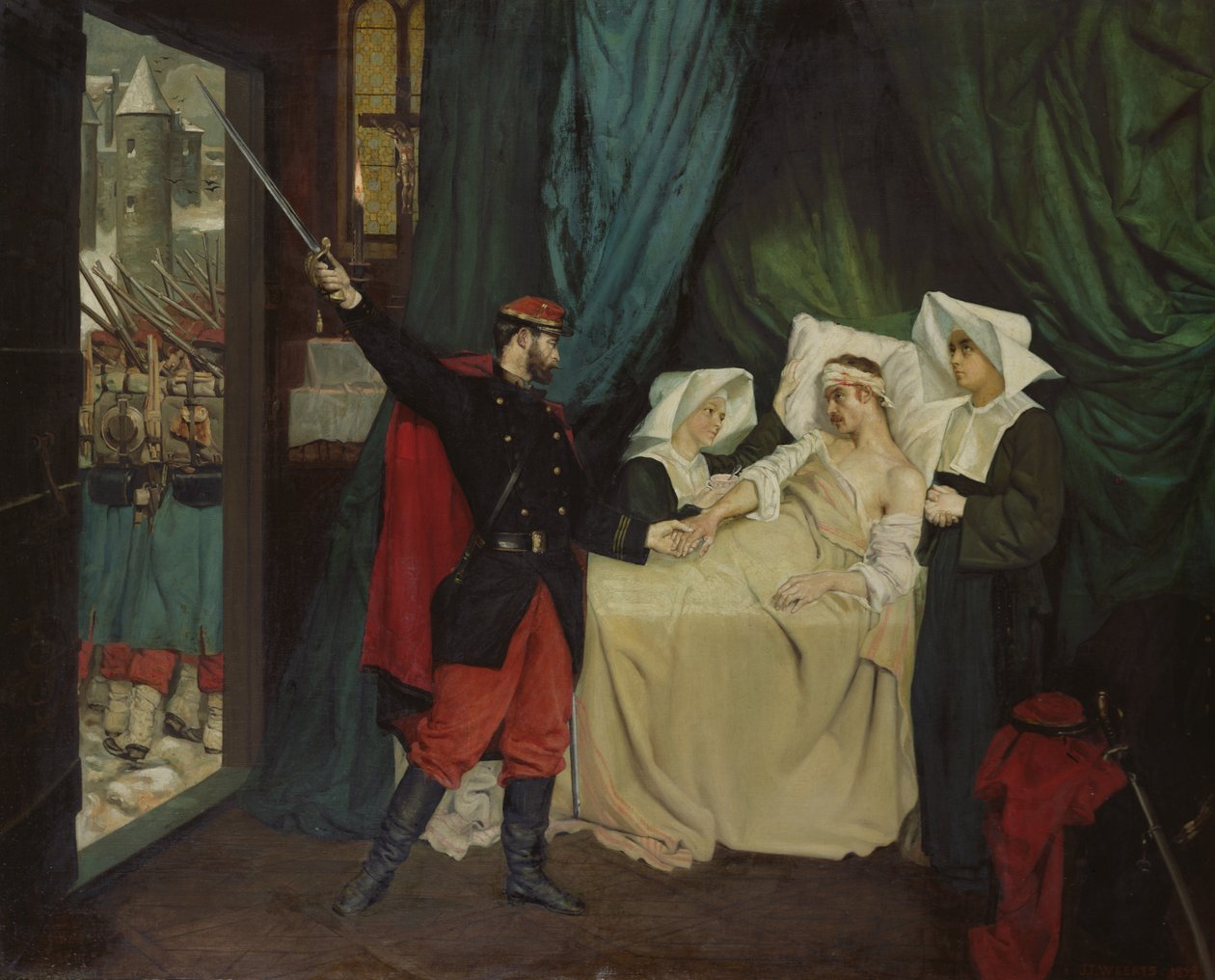 Scen under kriget 1870 av Jean Joseph Weerts
