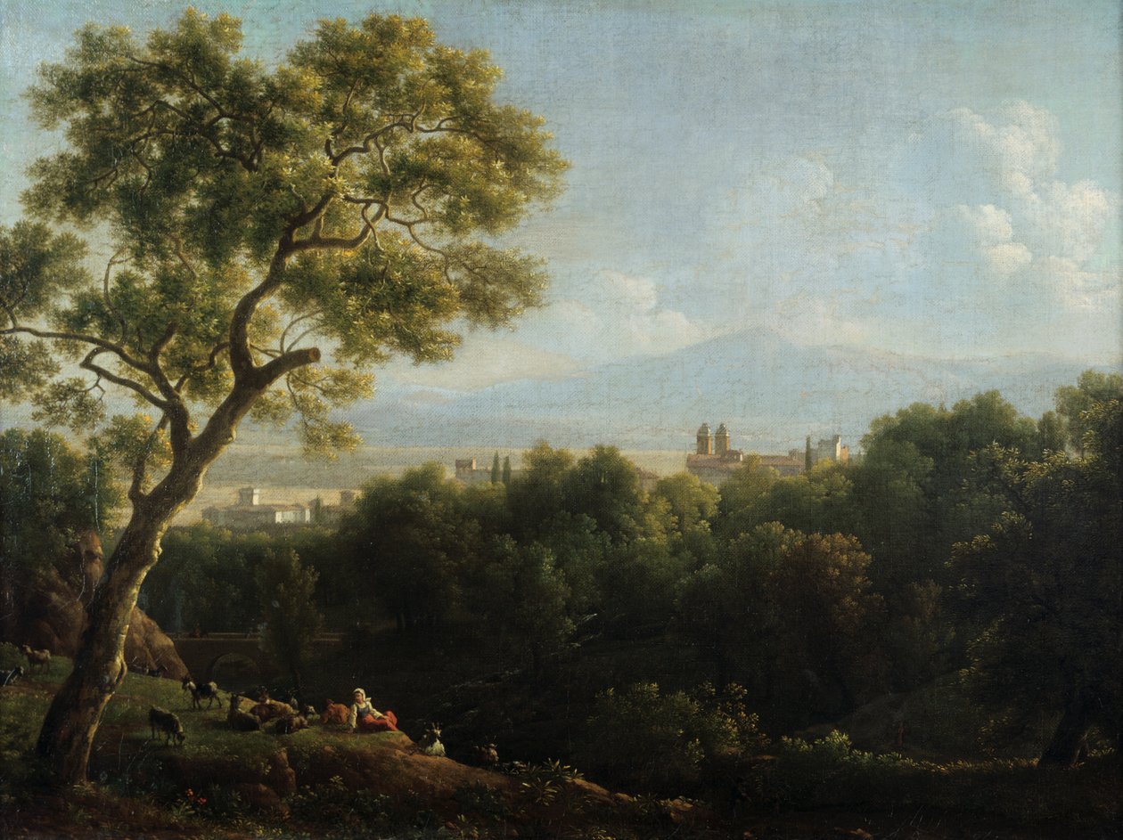 Utsikt över Frascati, 1820 av Jean Joseph Xavier Bidauld