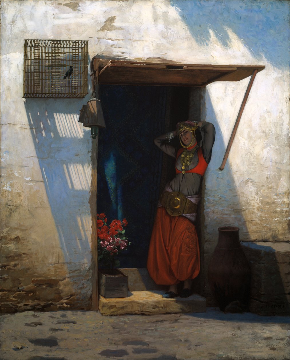 Kairo kvinna vid hennes tröskel av Jean Leon Gerome