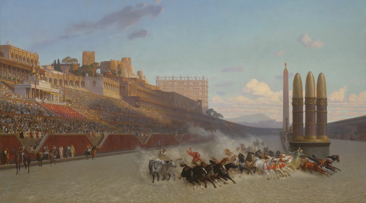 Vagnkapplöpning, 1876. av Jean Leon Gerome