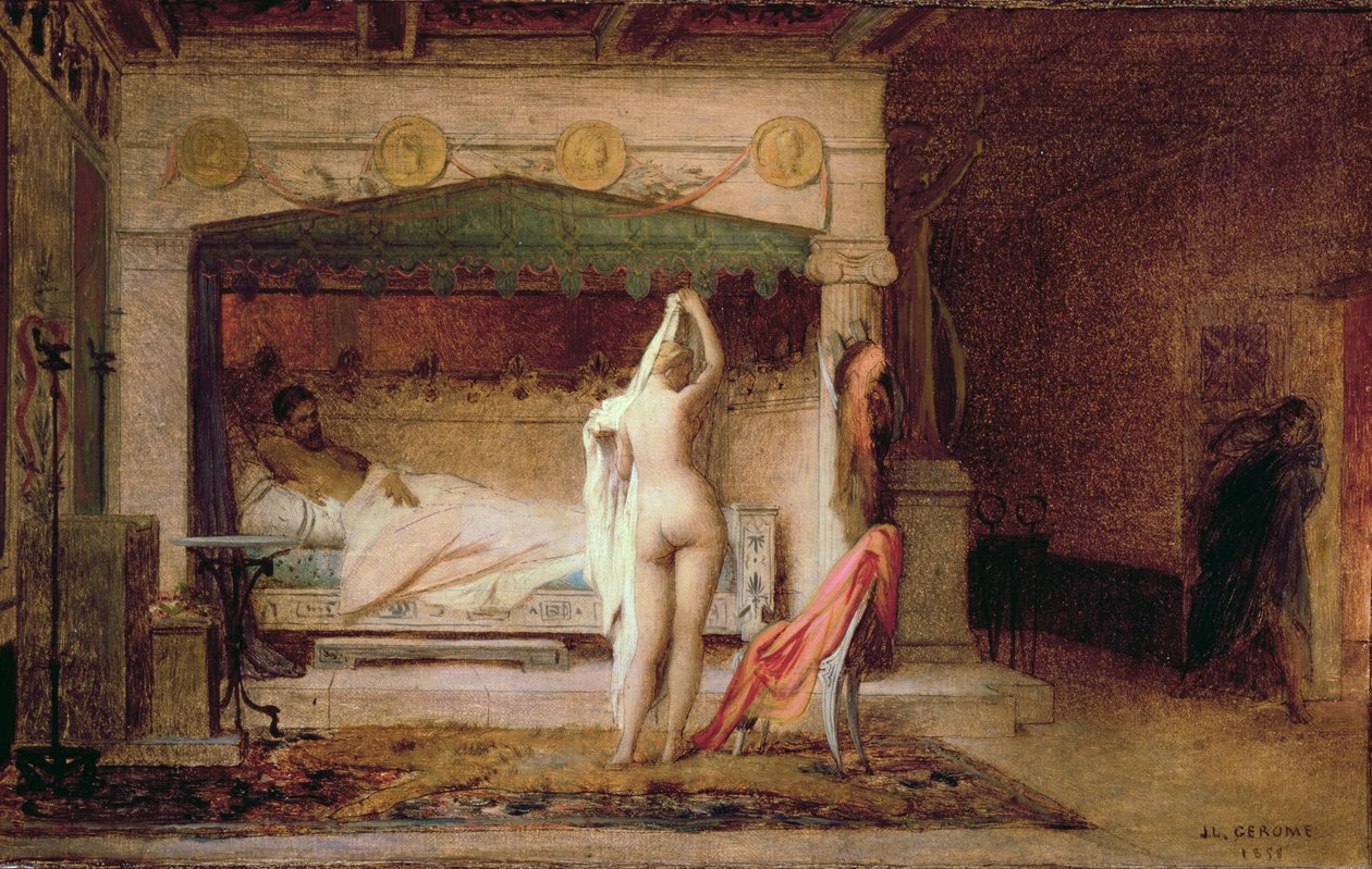 King Candaules of Lydia, 1858  av Jean Leon Gerome