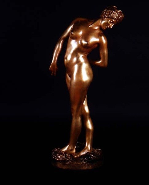 Nakenfigur (förgylld brons) av Jean Leon Gerome