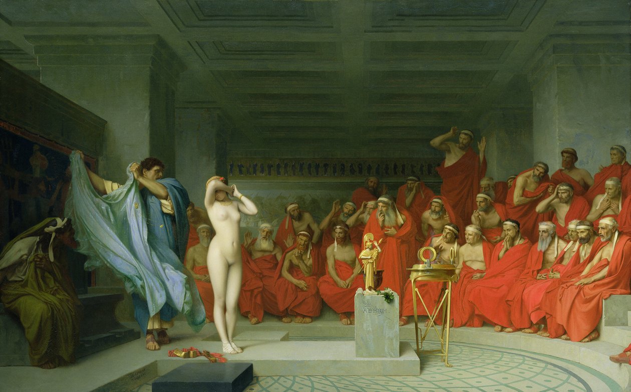 Phryne före Areopagus av Jean Leon Gerome