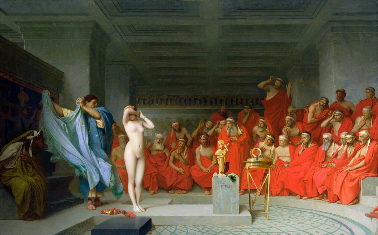 Phryne framför Areopage av Jean Leon Gerome