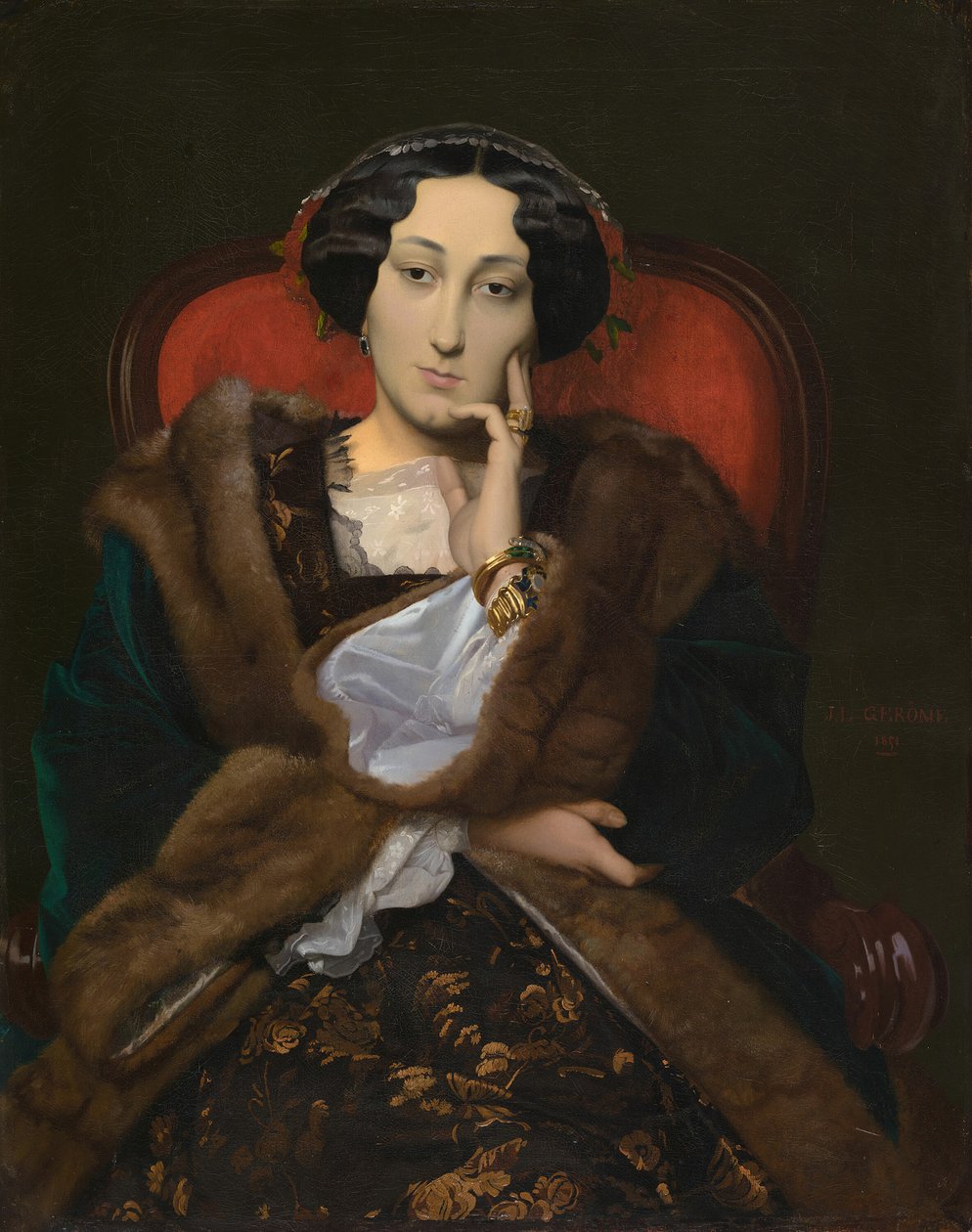 Porträtt av en kvinna, 1851. av Jean Leon Gerome