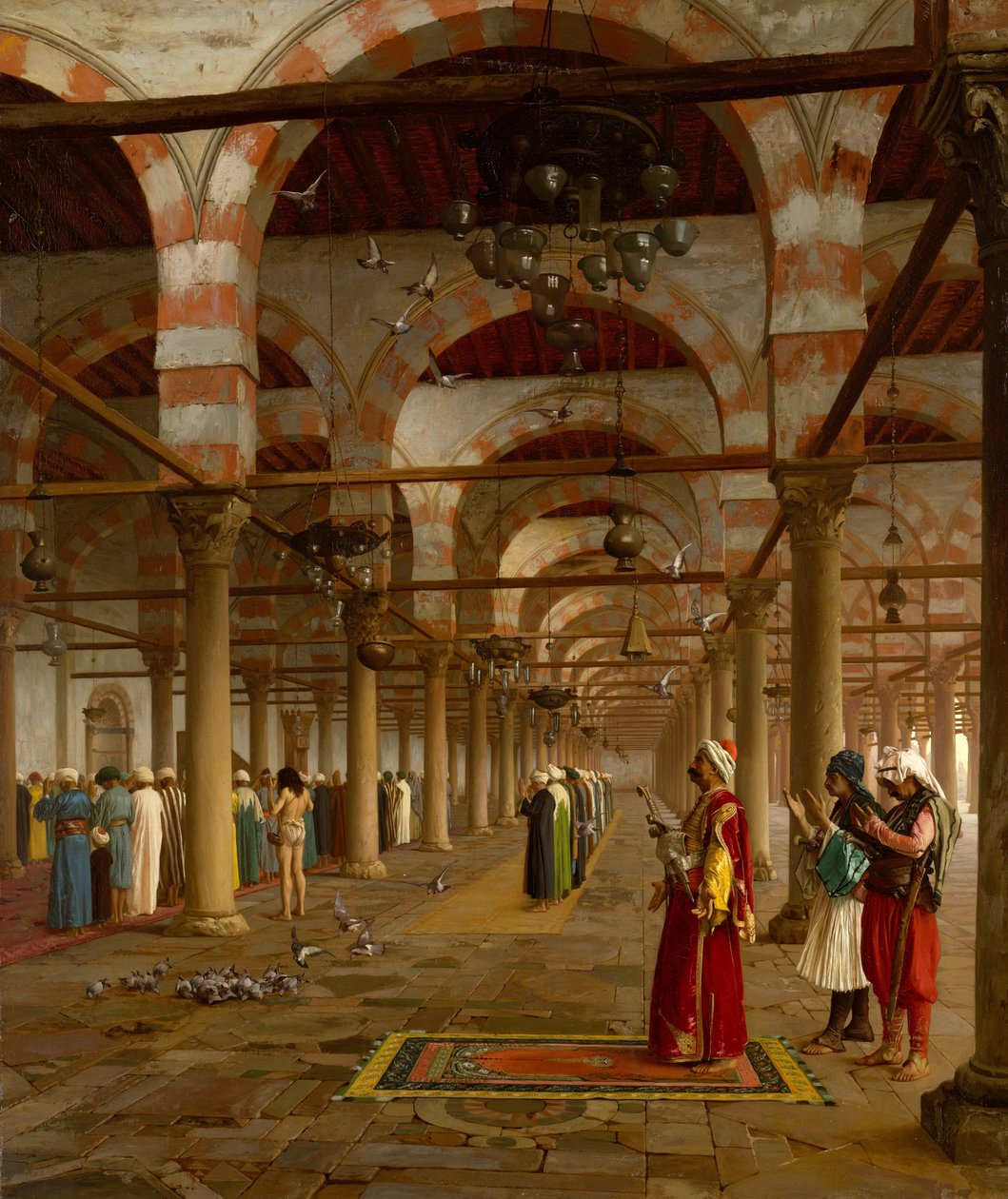 Bön i moskén, 1871. av Jean Leon Gerome