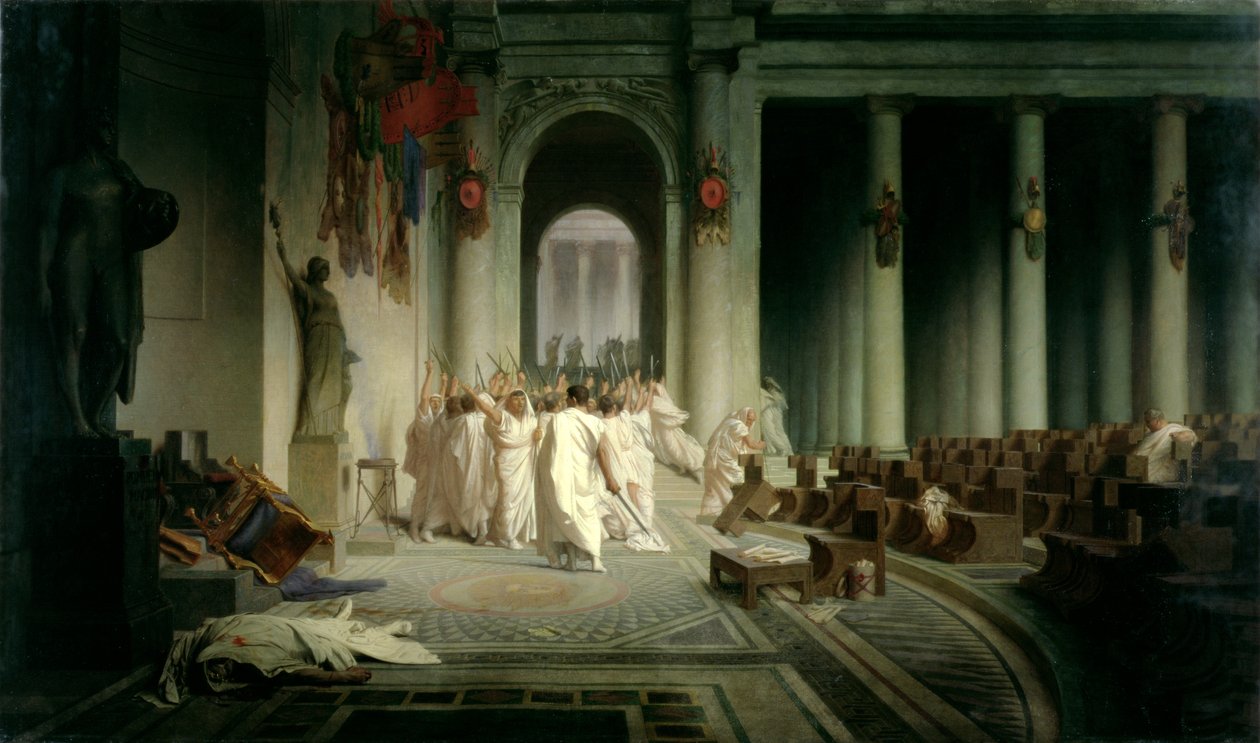 Caesars död av Jean Leon Gerome
