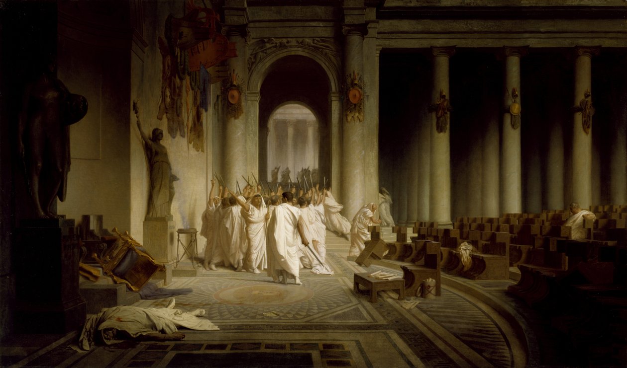 Caesars död av Jean Leon Gerome
