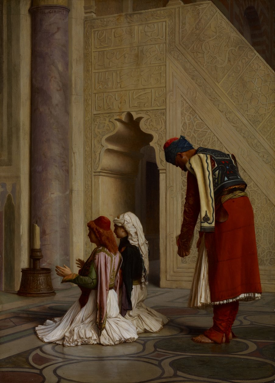 Unga greker i moskén av Jean Leon Gerome