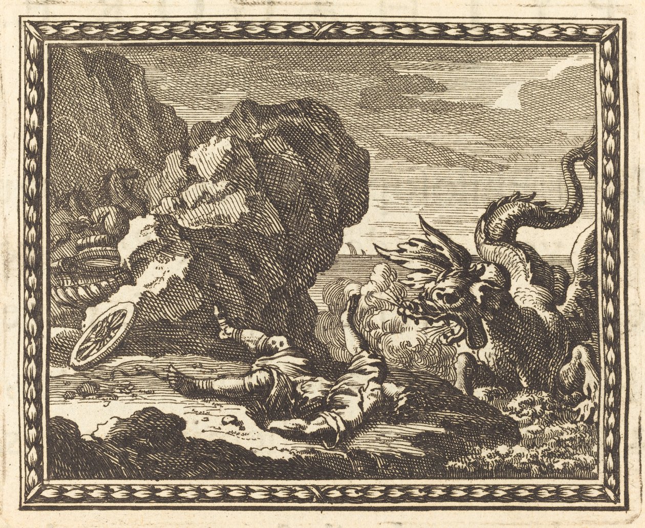 Hippolytus och sjömonstret av Jean Lepautre