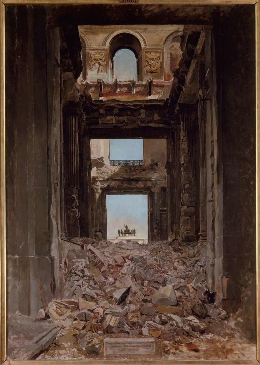 Franska: Ruines des Tuileries av Jean Louis Ernest Meissonier