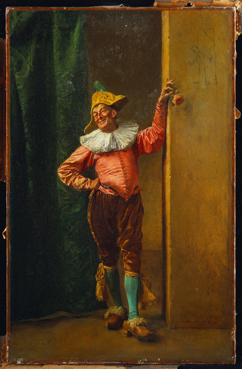 Punchinello i rosa, 1879 av Jean Louis Ernest Meissonier
