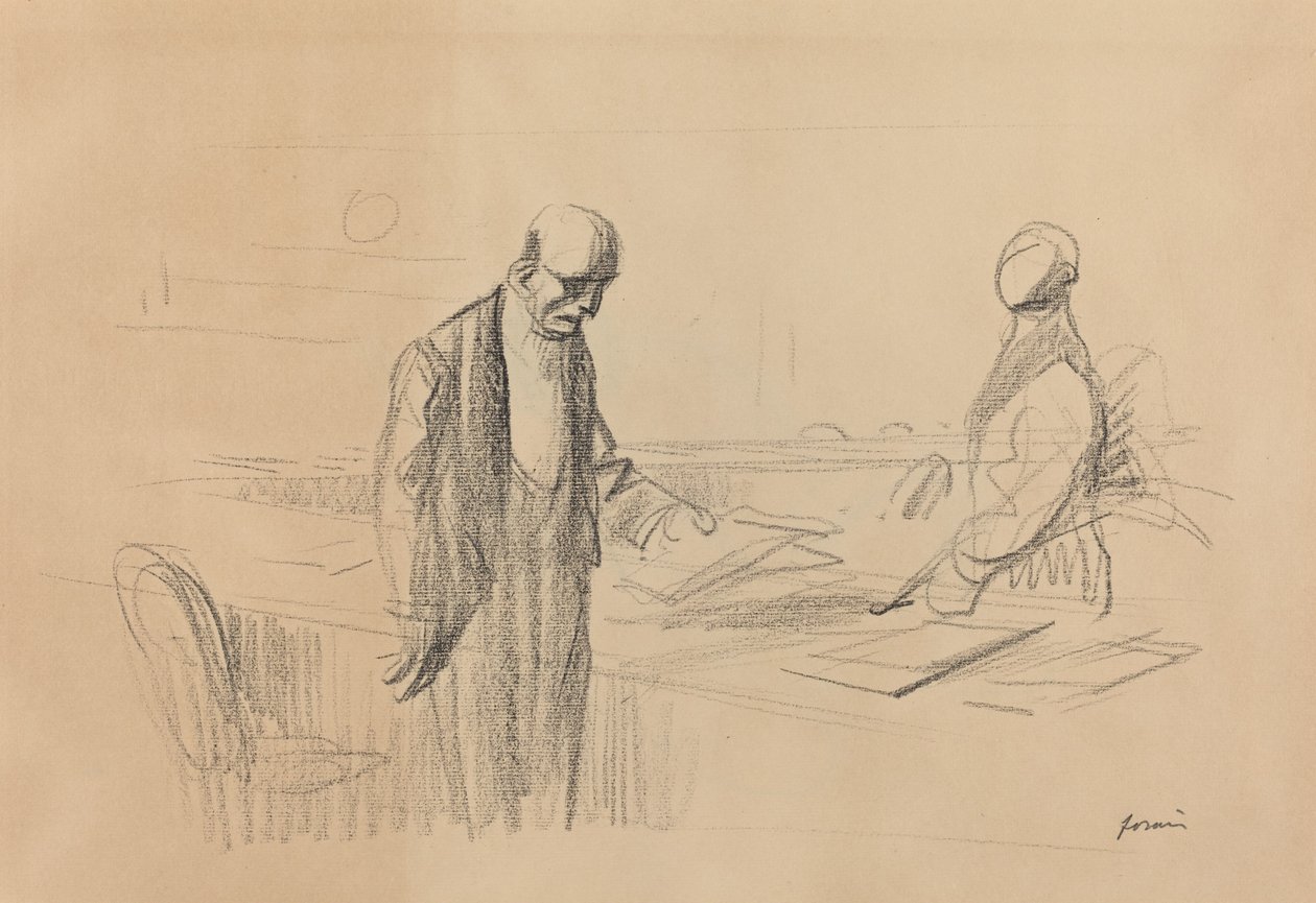Vid konferensen, c. 1919. av Jean Louis Forain