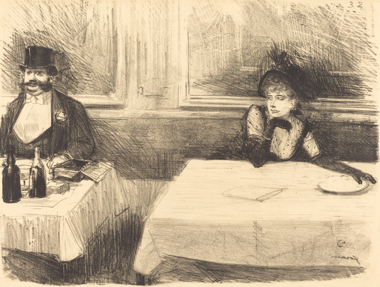 Vid restaurangen av Jean Louis Forain