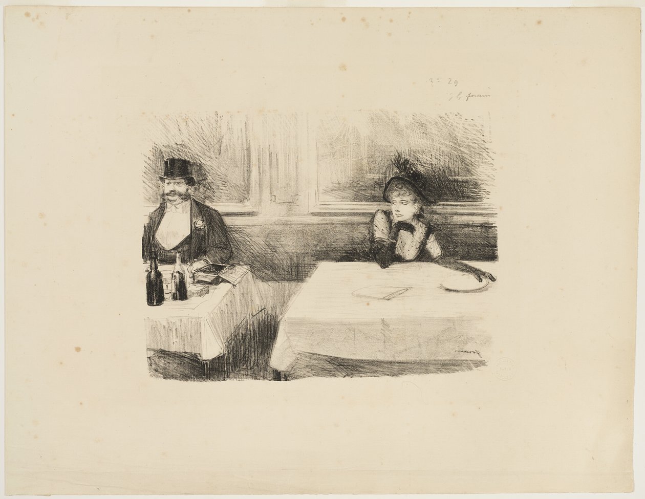 Vid restaurangen av Jean Louis Forain