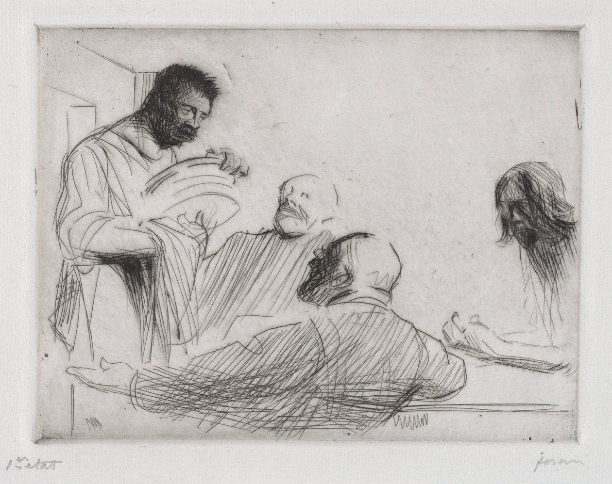 Innan måltiden på Emmaus. av Jean Louis Forain