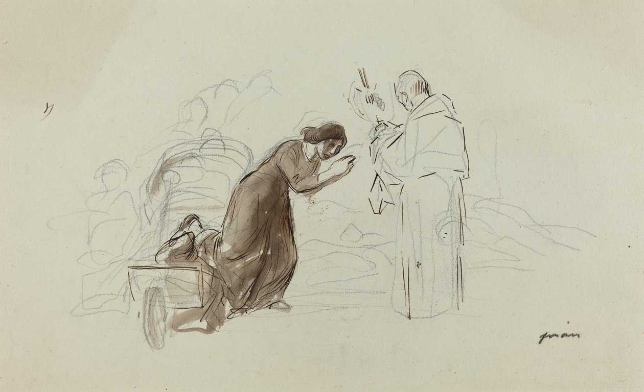 Benediction a Lourdes, c. 1912. av Jean Louis Forain