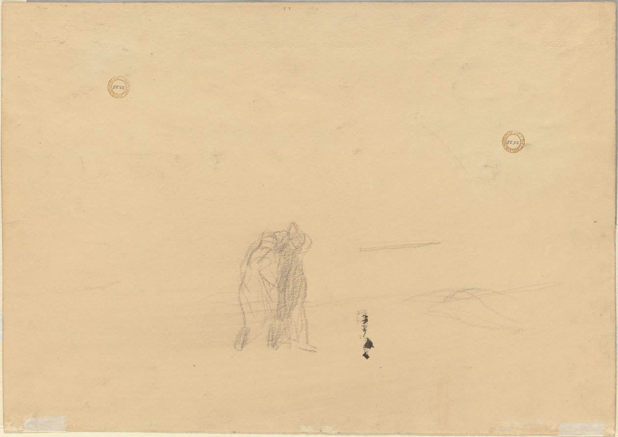 Figurer i ett landskap (verso) av Jean Louis Forain