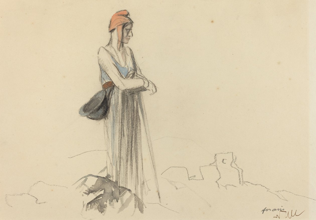 France Waits, ca. 19141919. av Jean Louis Forain