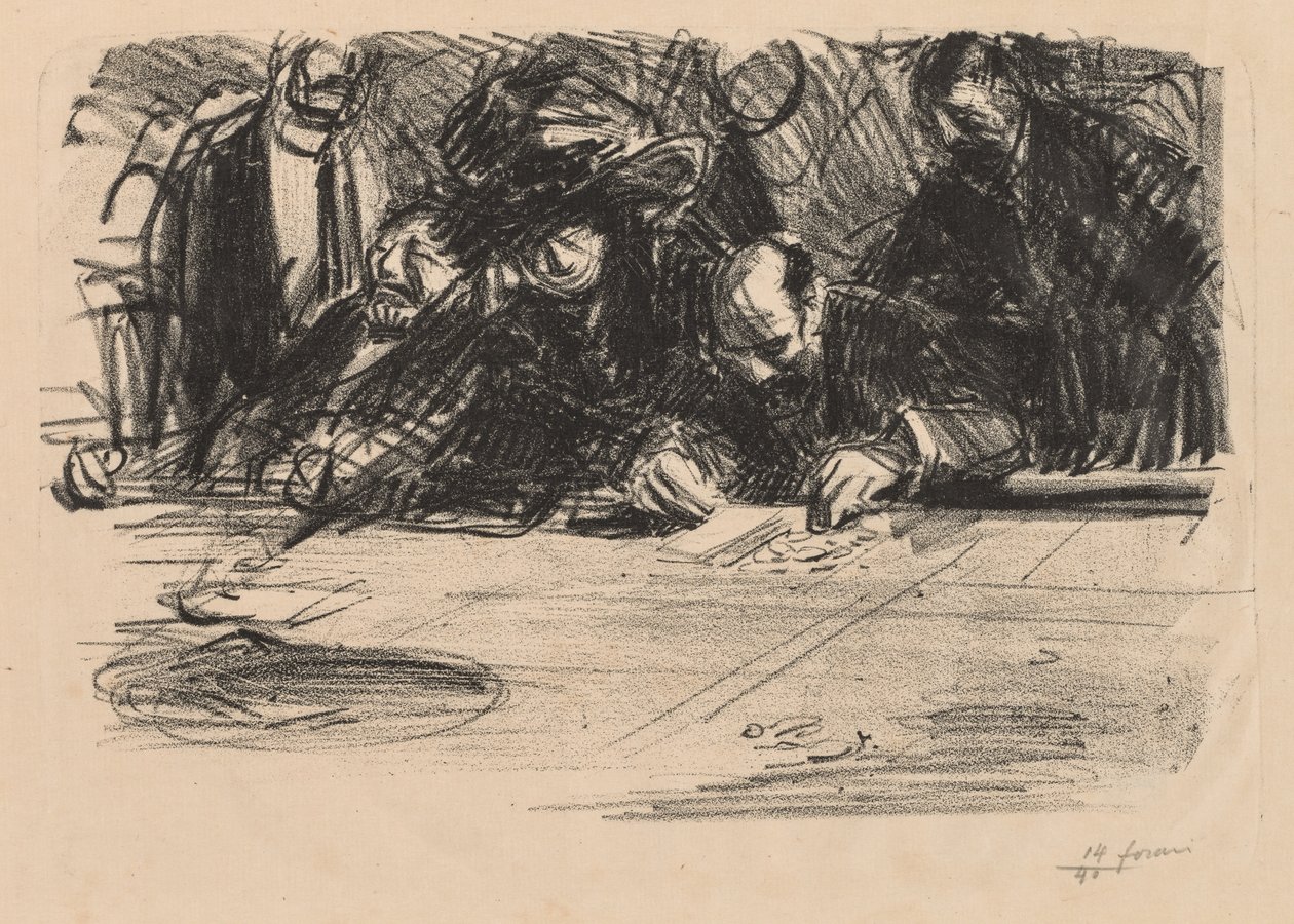 Grupp av spelare. av Jean Louis Forain