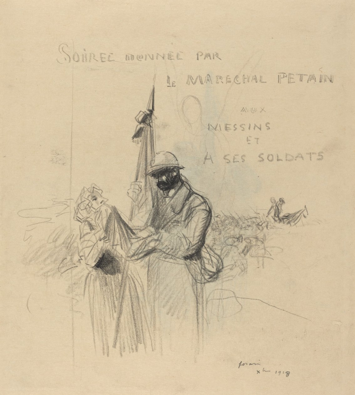 Flaggans kyss, 1918. av Jean Louis Forain