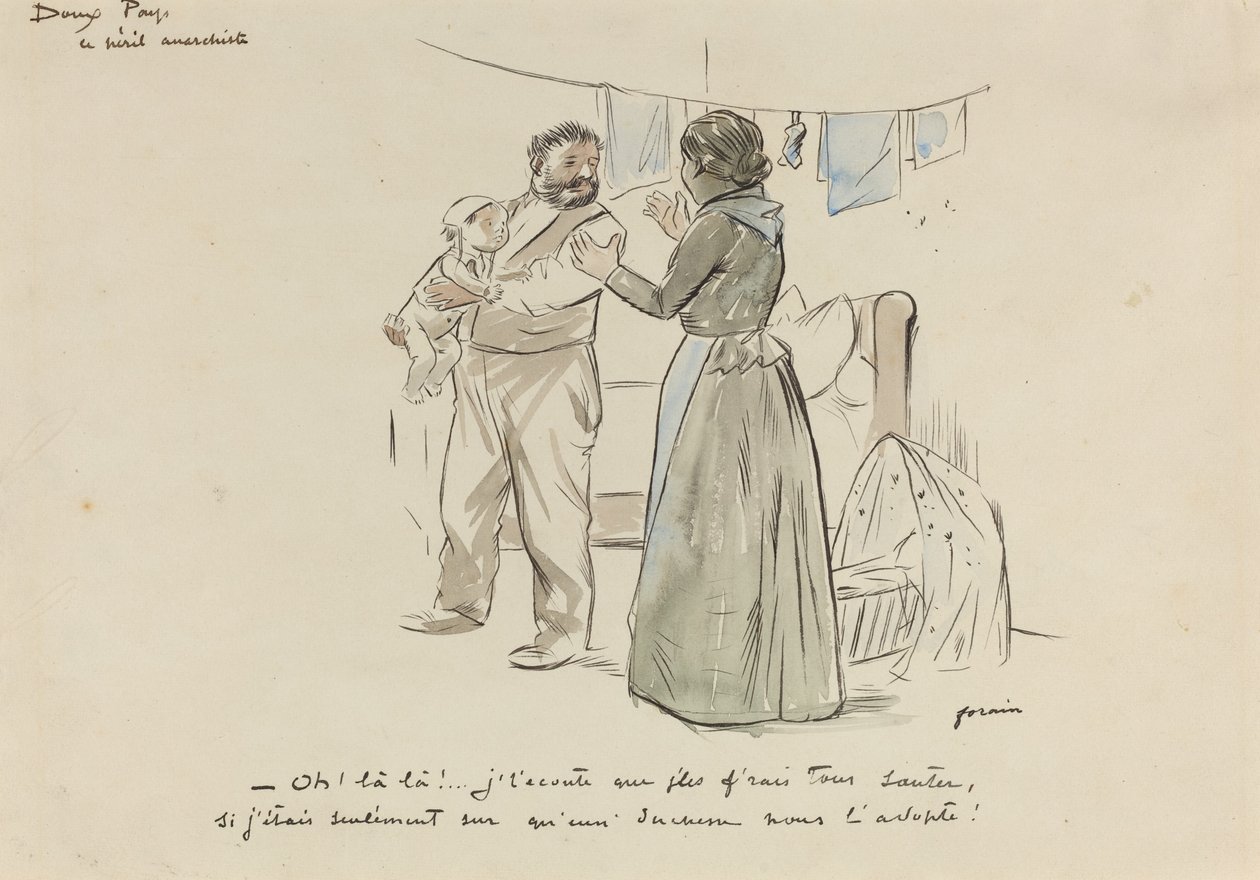 Den anarkistiska faran, ca. 1897. av Jean Louis Forain