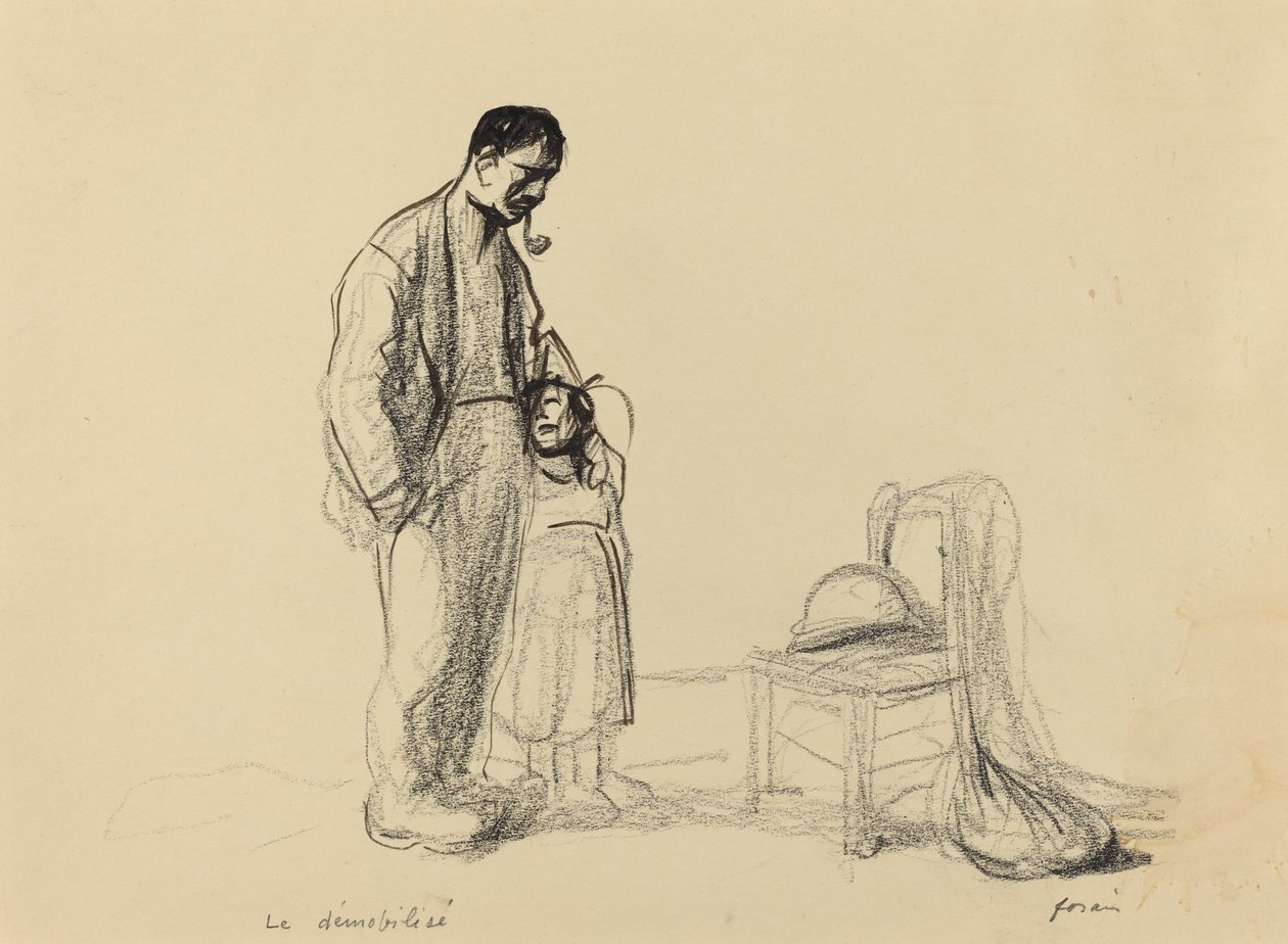 De demobiliserade, c. 19141919. av Jean Louis Forain