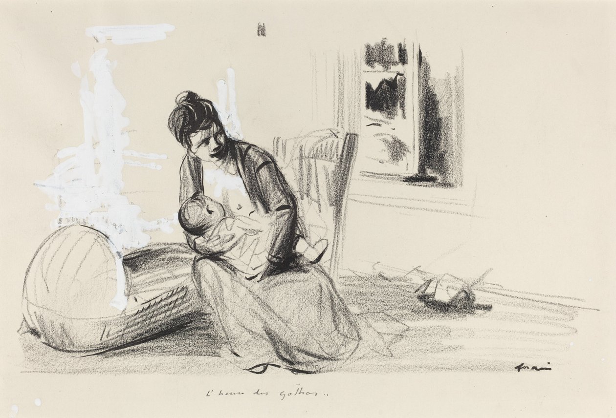 The hour of the gothas, ca. 19141919. av Jean Louis Forain