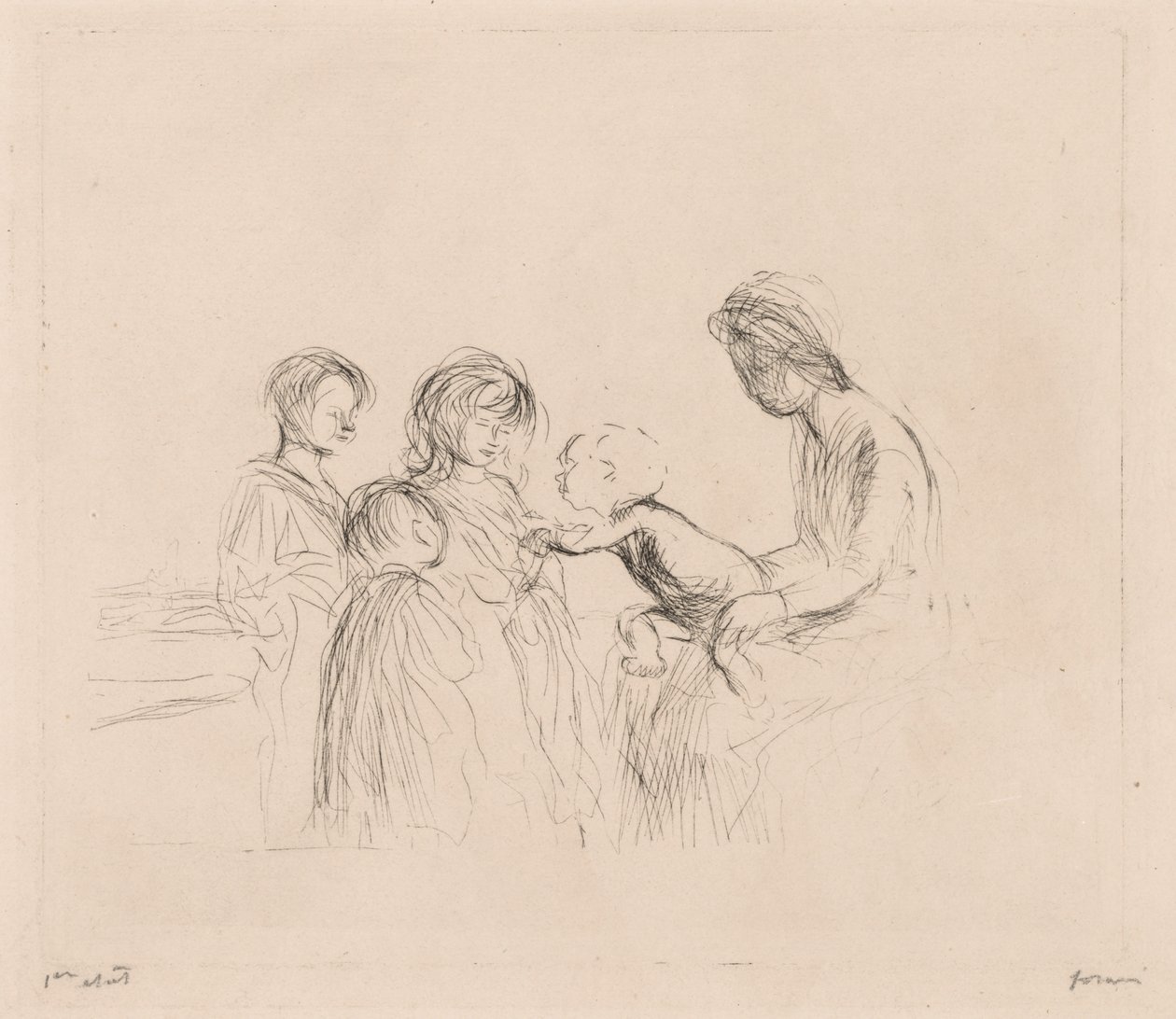 Madonna och barn. av Jean Louis Forain