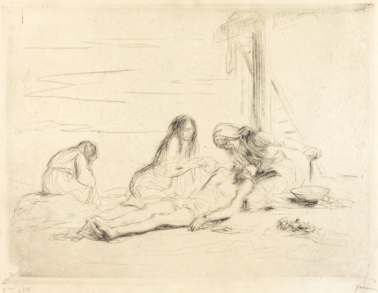 Pietà (första tallriken) av Jean Louis Forain