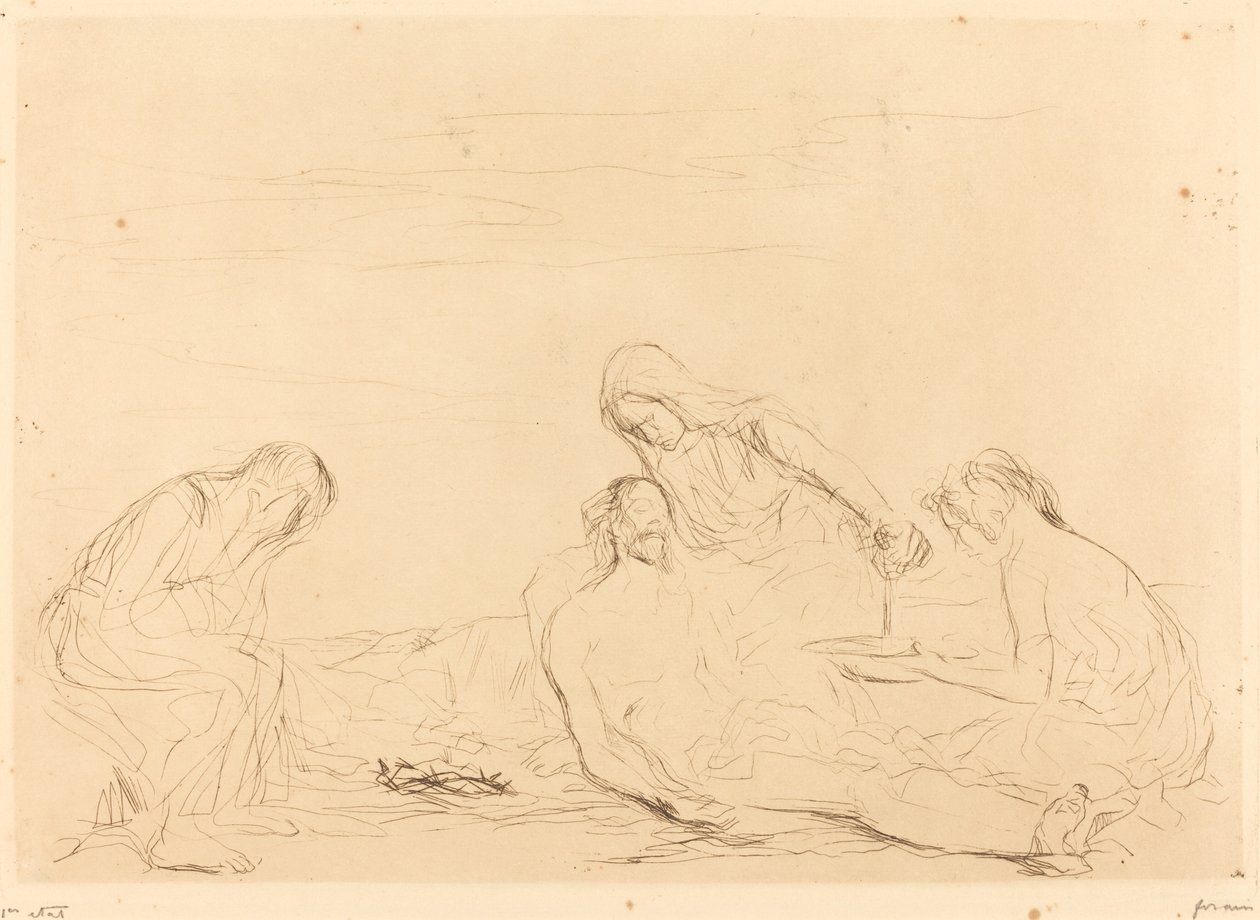 Pietà (tredje tallriken) av Jean Louis Forain