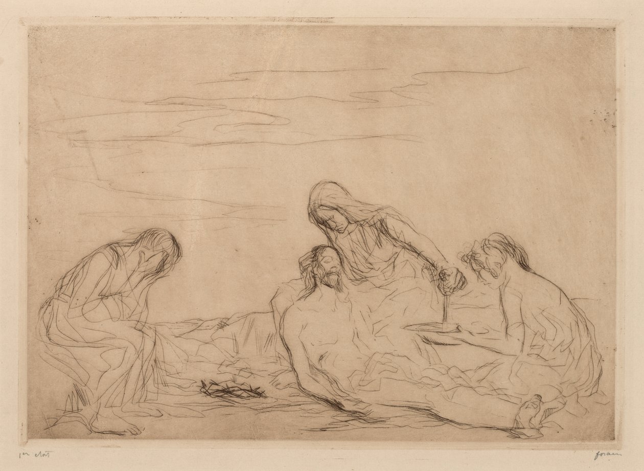 Pietà (tredje tallriken) av Jean Louis Forain