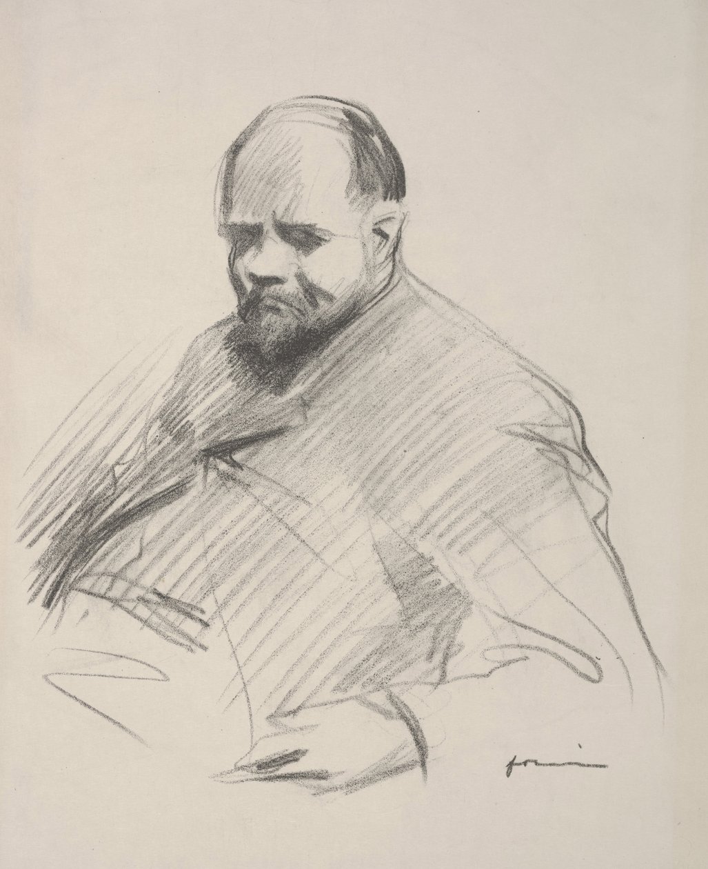 Porträtt av Vollard (litho) av Jean Louis Forain