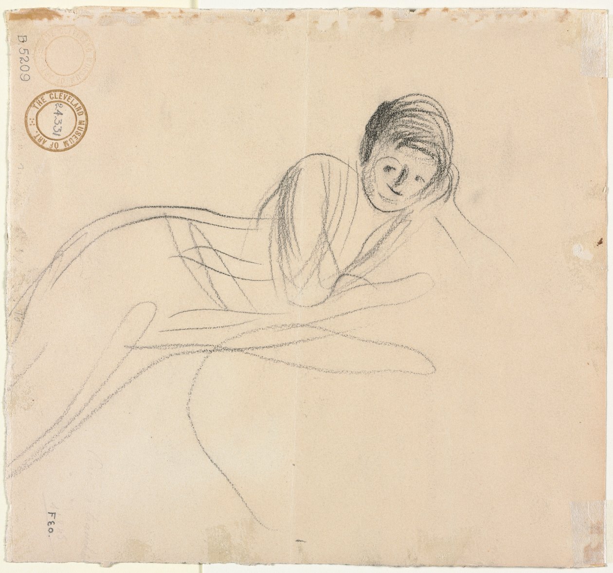 Liggande kvinna (tergo) av Jean Louis Forain