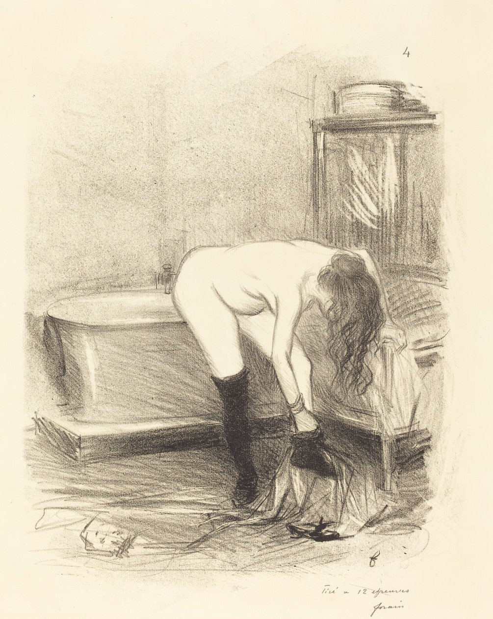 The Bath (vertikal platta) av Jean Louis Forain