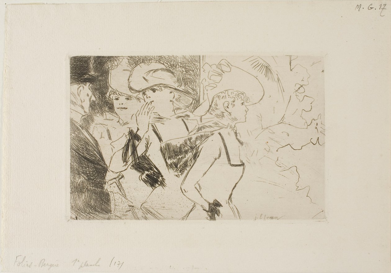 Foiles-Bergère, första plattan av Jean Louis Forain