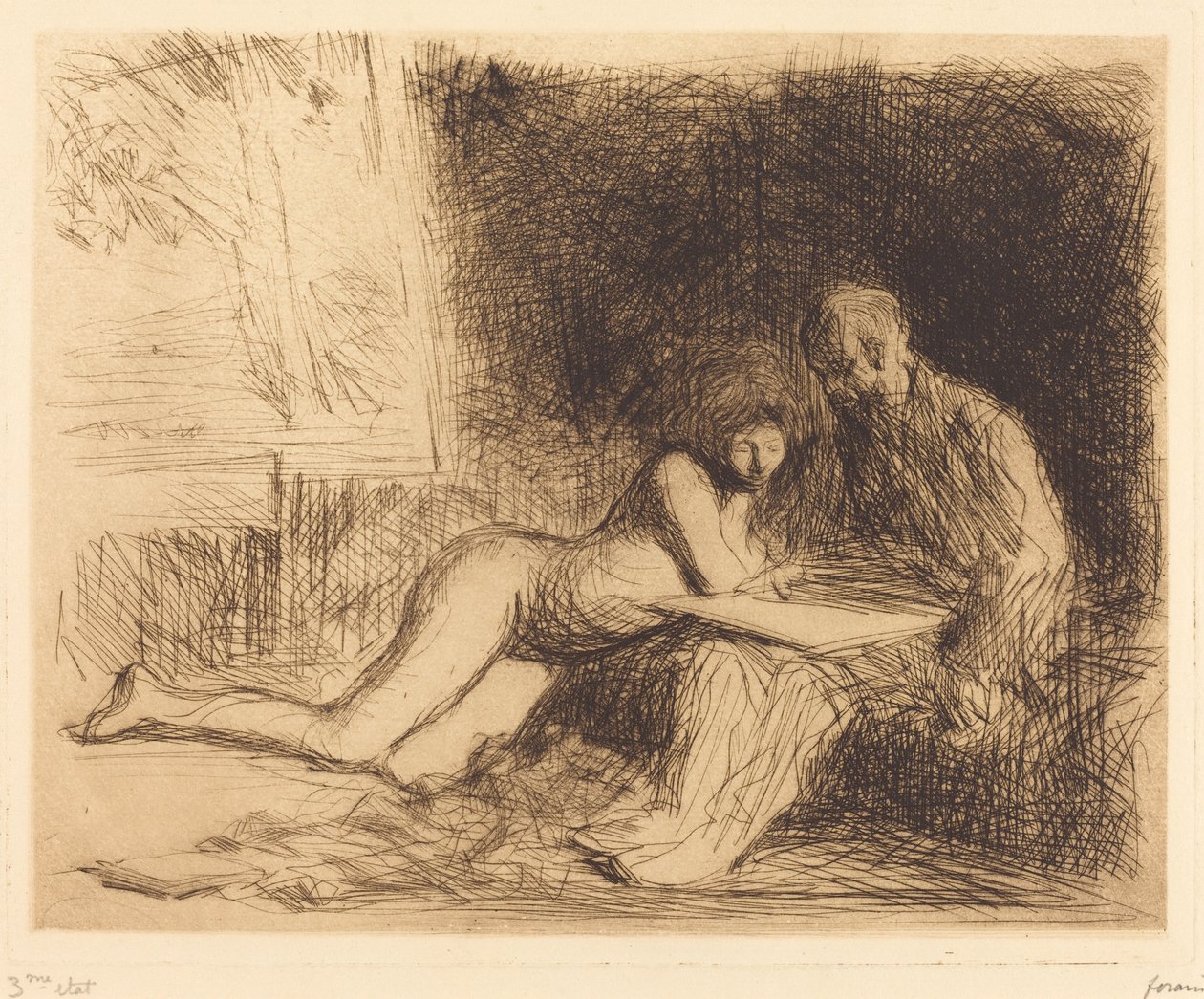 Modellens vila (fjärde plattan) av Jean Louis Forain