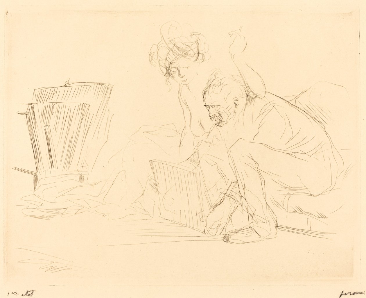 Modellens vila (andra plattan) av Jean Louis Forain