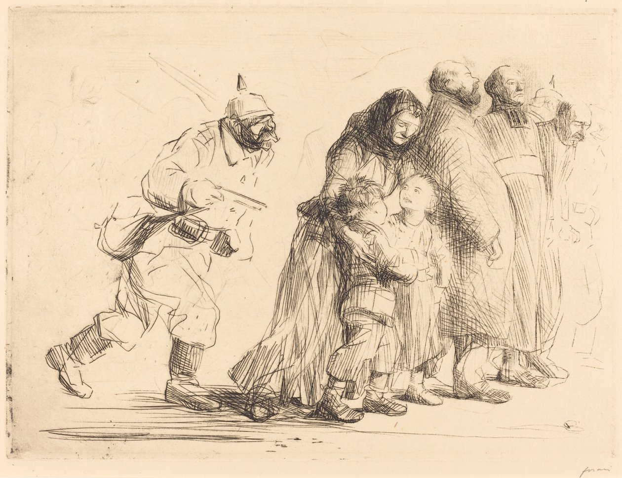 The Notables (stor tallrik) av Jean Louis Forain