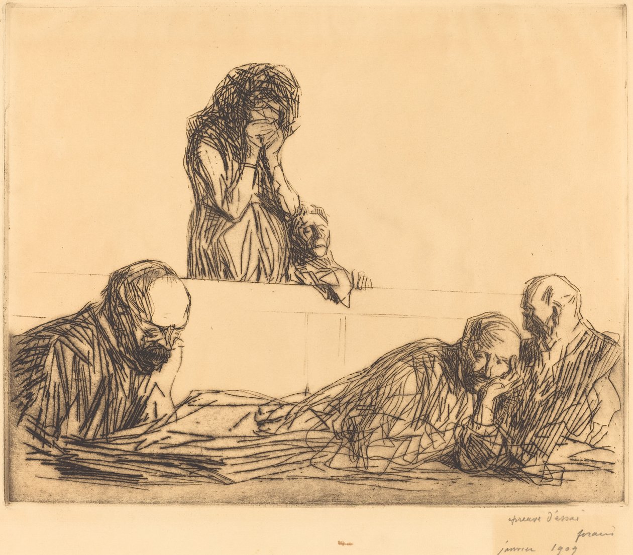 Ogift mor (första tallriken) av Jean Louis Forain