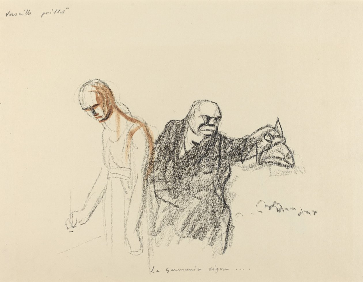 Versailles juli. Germania undertecknar... av Jean Louis Forain