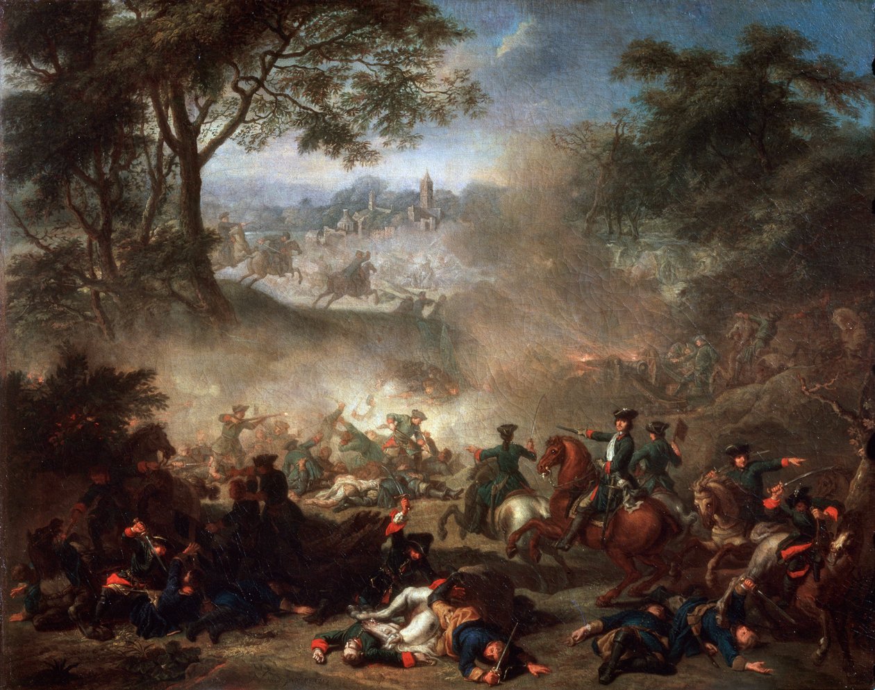 Slaget vid Lesnaya, 1717. av Jean Marc Nattier
