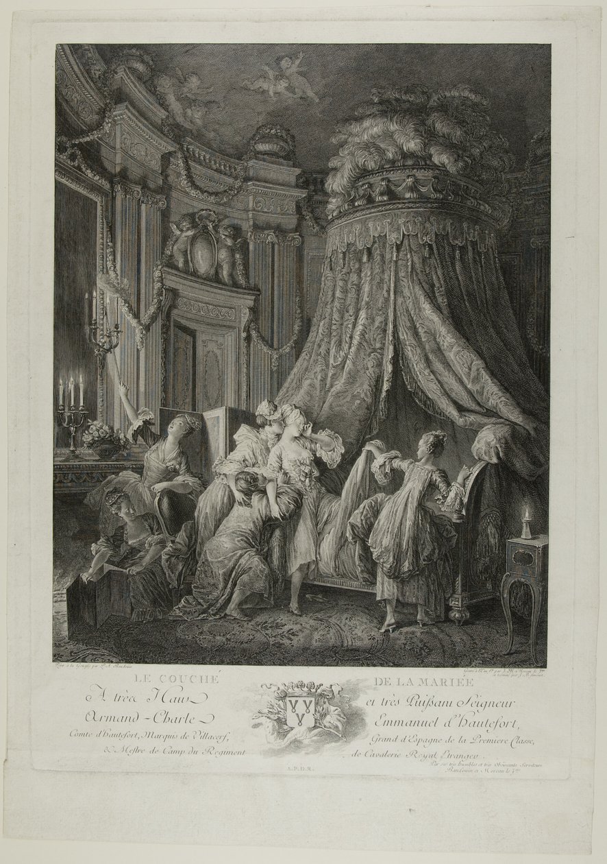 Le Coucher de la Mariee av Jean Michel Moreau