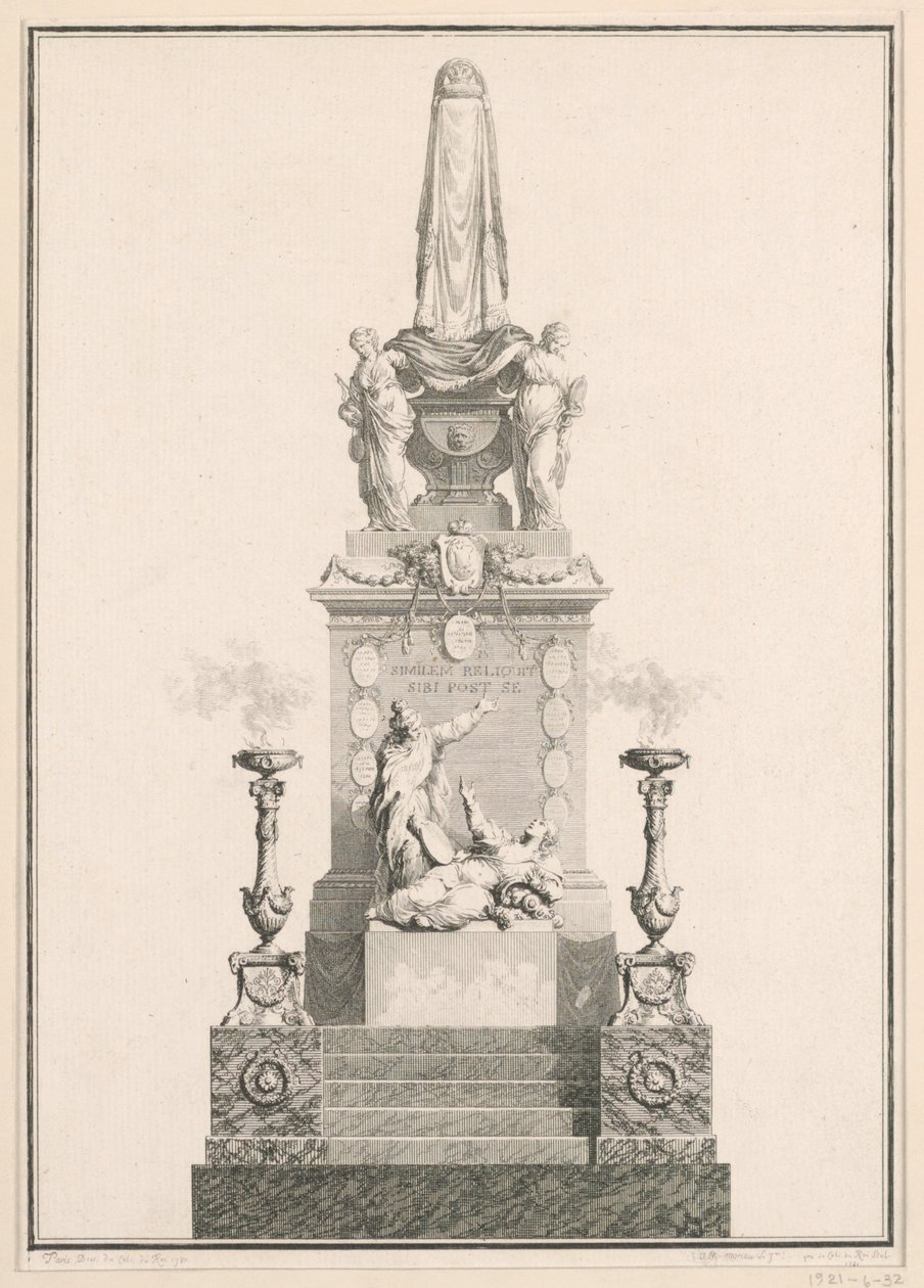 Katafalk av Jean Michel Moreau le Jeune